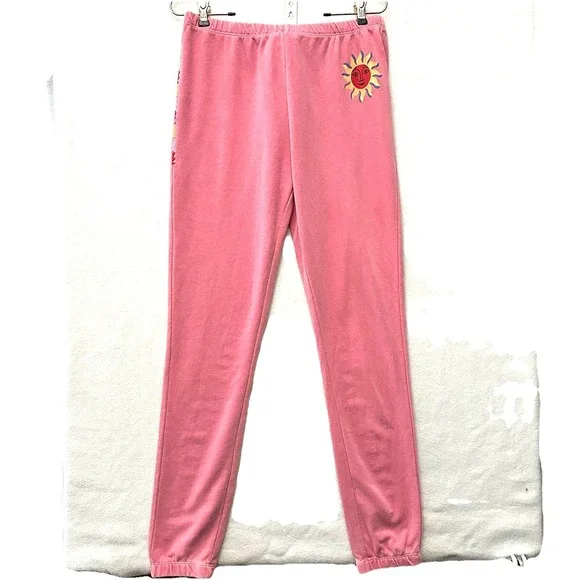 Wildfox Del Sol Knox S Small Sweat Pants in Pink Bubble Gum Joggers - Picture 2 of 10